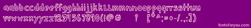 DenneSchoolgirl Font – Pink Fonts on Purple Background