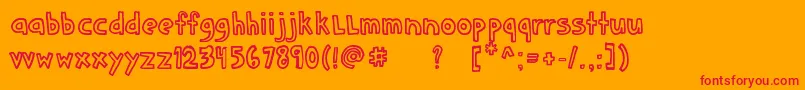DenneSchoolgirl Font – Red Fonts on Orange Background