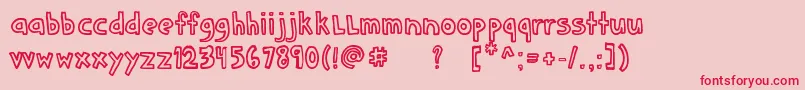 DenneSchoolgirl Font – Red Fonts on Pink Background
