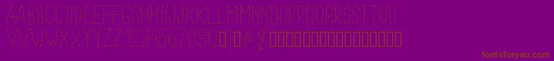 fuente Pwdottedfont – Fuentes Marrones Sobre Fondo Morado