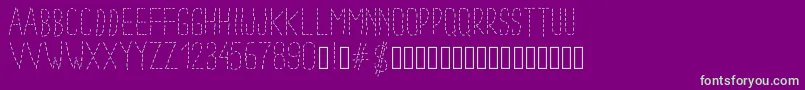 Fonte Pwdottedfont – fontes verdes em um fundo violeta