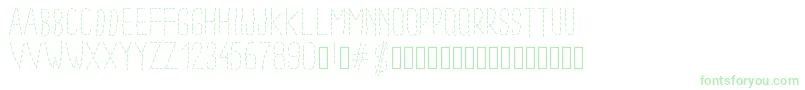 Fonte Pwdottedfont – fontes verdes em um fundo branco