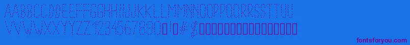 Pwdottedfont Font – Purple Fonts on Blue Background