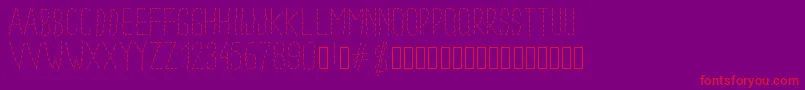 fuente Pwdottedfont – Fuentes Rojas Sobre Fondo Morado