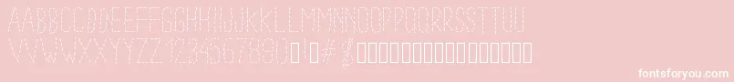 fuente Pwdottedfont – Fuentes Blancas Sobre Fondo Rosa