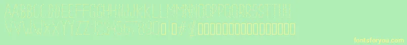 Pwdottedfont Font – Yellow Fonts on Green Background