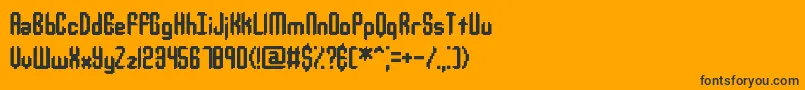 fuente JupiterCrashBrk – Fuentes Negras Sobre Fondo Naranja