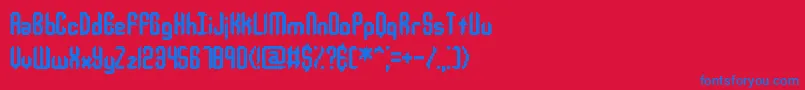 JupiterCrashBrk Font – Blue Fonts on Red Background