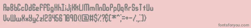 フォントJupiterCrashBrk – ピンクの背景に灰色の文字
