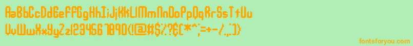 JupiterCrashBrk Font – Orange Fonts on Green Background