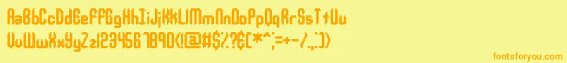 JupiterCrashBrk Font – Orange Fonts on Yellow Background