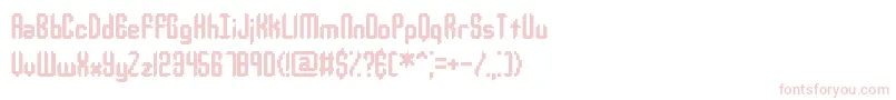 Fonte JupiterCrashBrk – fontes rosa em um fundo branco