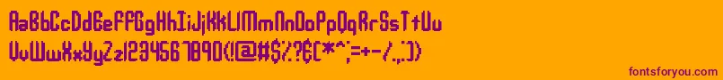 Шрифт JupiterCrashBrk – фиолетовые шрифты на оранжевом фоне