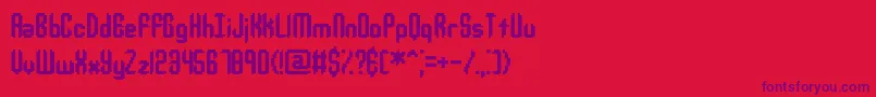 JupiterCrashBrk Font – Purple Fonts on Red Background