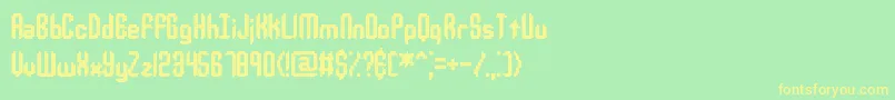 Шрифт JupiterCrashBrk – жёлтые шрифты на зелёном фоне
