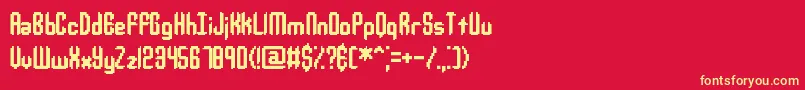 JupiterCrashBrk Font – Yellow Fonts on Red Background