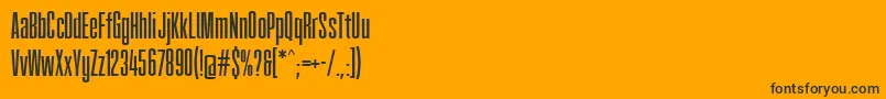 Fatcow Font – Black Fonts on Orange Background