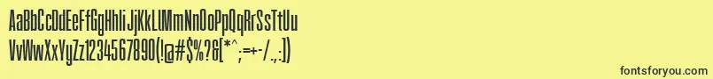 Fatcow Font – Black Fonts on Yellow Background