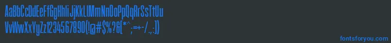 Fatcow Font – Blue Fonts on Black Background
