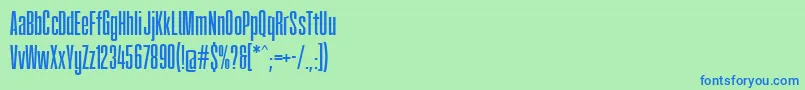 Fatcow Font – Blue Fonts on Green Background
