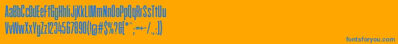 Fatcow Font – Blue Fonts on Orange Background