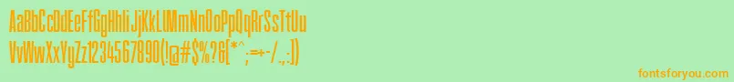 Fatcow Font – Orange Fonts on Green Background