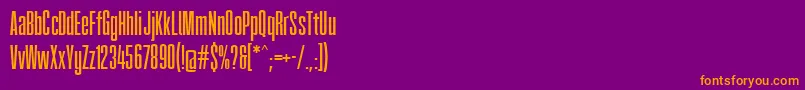 Fatcow Font – Orange Fonts on Purple Background