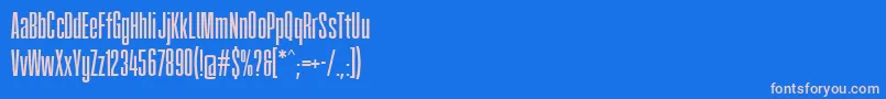 Fatcow Font – Pink Fonts on Blue Background