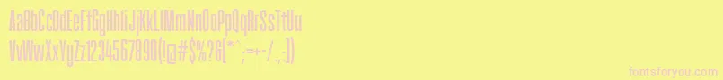 Fatcow Font – Pink Fonts on Yellow Background