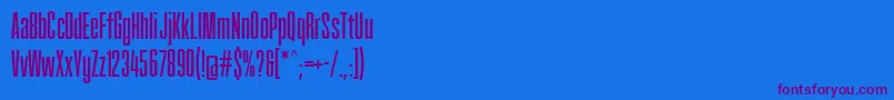 Fatcow-Schriftart – Violette Schriften auf blauem Hintergrund