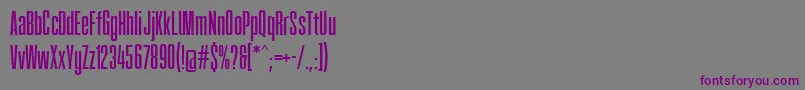 Fatcow Font – Purple Fonts on Gray Background