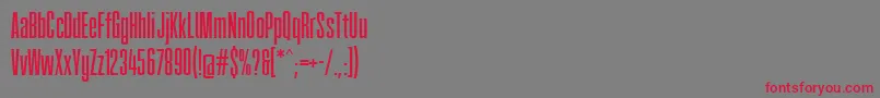 Fatcow-Schriftart – Rote Schriften auf grauem Hintergrund
