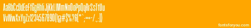Fatcow Font – White Fonts on Orange Background