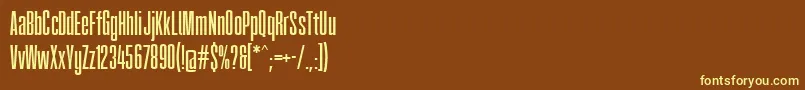 Fatcow Font – Yellow Fonts on Brown Background