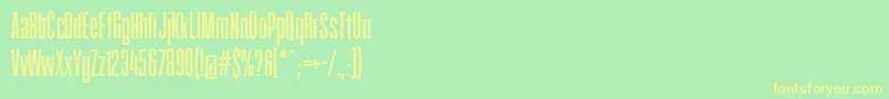 Fatcow Font – Yellow Fonts on Green Background