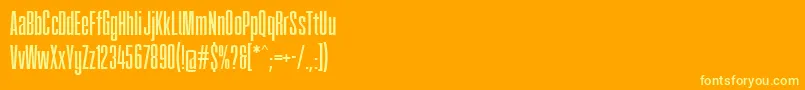 Fatcow Font – Yellow Fonts on Orange Background