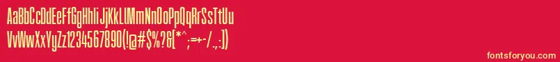 Fatcow Font – Yellow Fonts on Red Background