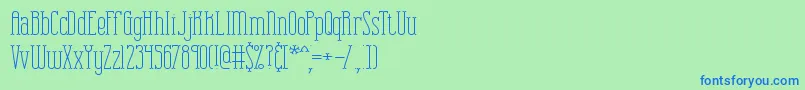 フォントCombuspl – 青い文字は緑の背景です。