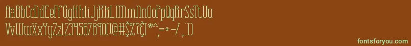 Combuspl Font – Green Fonts on Brown Background