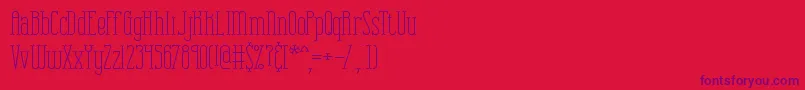 Combuspl Font – Purple Fonts on Red Background