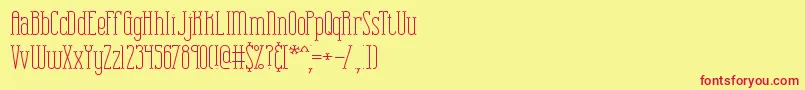 Combuspl Font – Red Fonts on Yellow Background