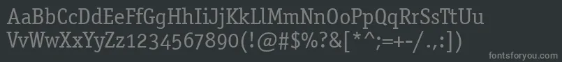 Шрифт OfficinaSerifOsItcTtBook – серые шрифты на чёрном фоне