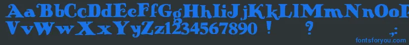 Knuffig Font – Blue Fonts on Black Background