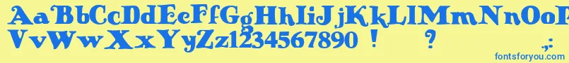 More about Knuffig Font Knuffig Font – Blue Fonts on Yellow Background