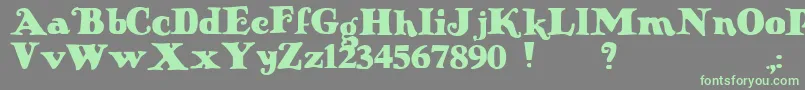Knuffig Font – Green Fonts on Gray Background