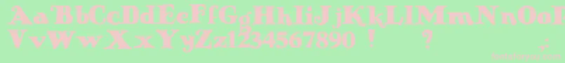 Knuffig Font – Pink Fonts on Green Background