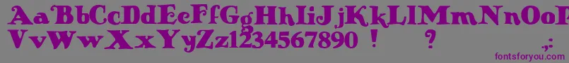 Knuffig Font – Purple Fonts on Gray Background