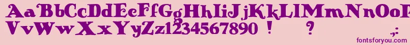 Knuffig Font – Purple Fonts on Pink Background