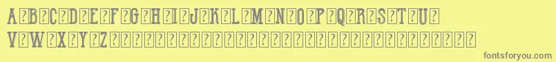 フォントHotVarsityTeamDemo – 黄色の背景に灰色の文字