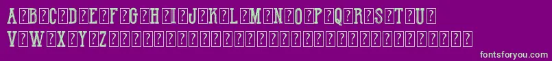 HotVarsityTeamDemo-Schriftart – Grüne Schriften auf violettem Hintergrund